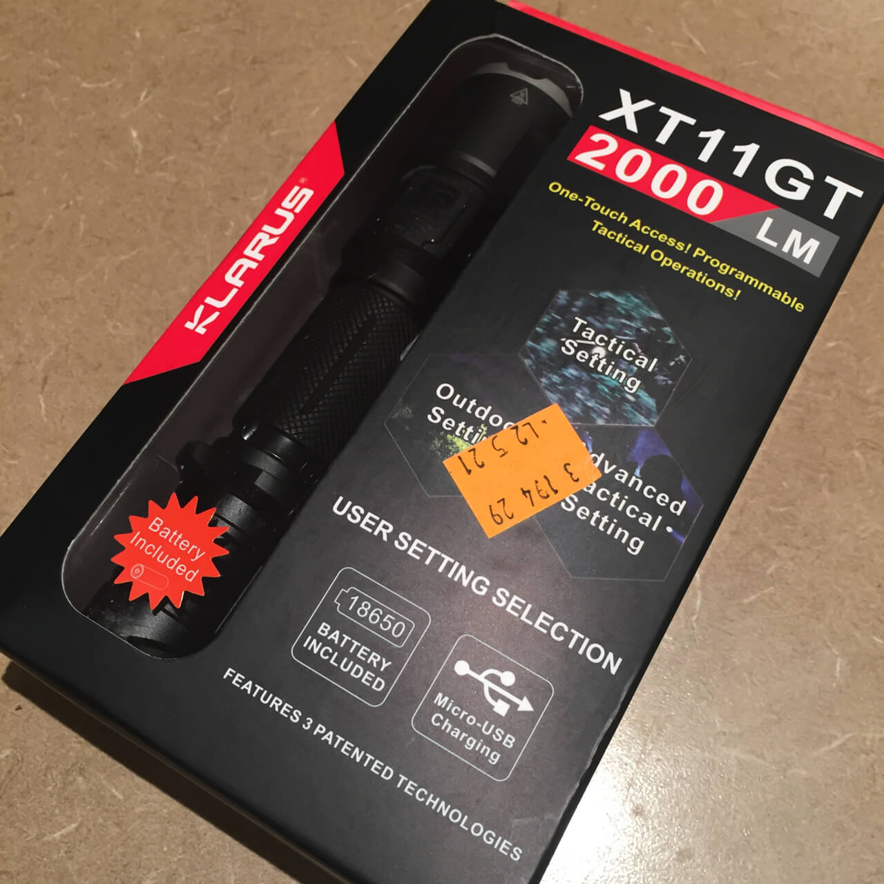 Klarus XT11 Packaging
