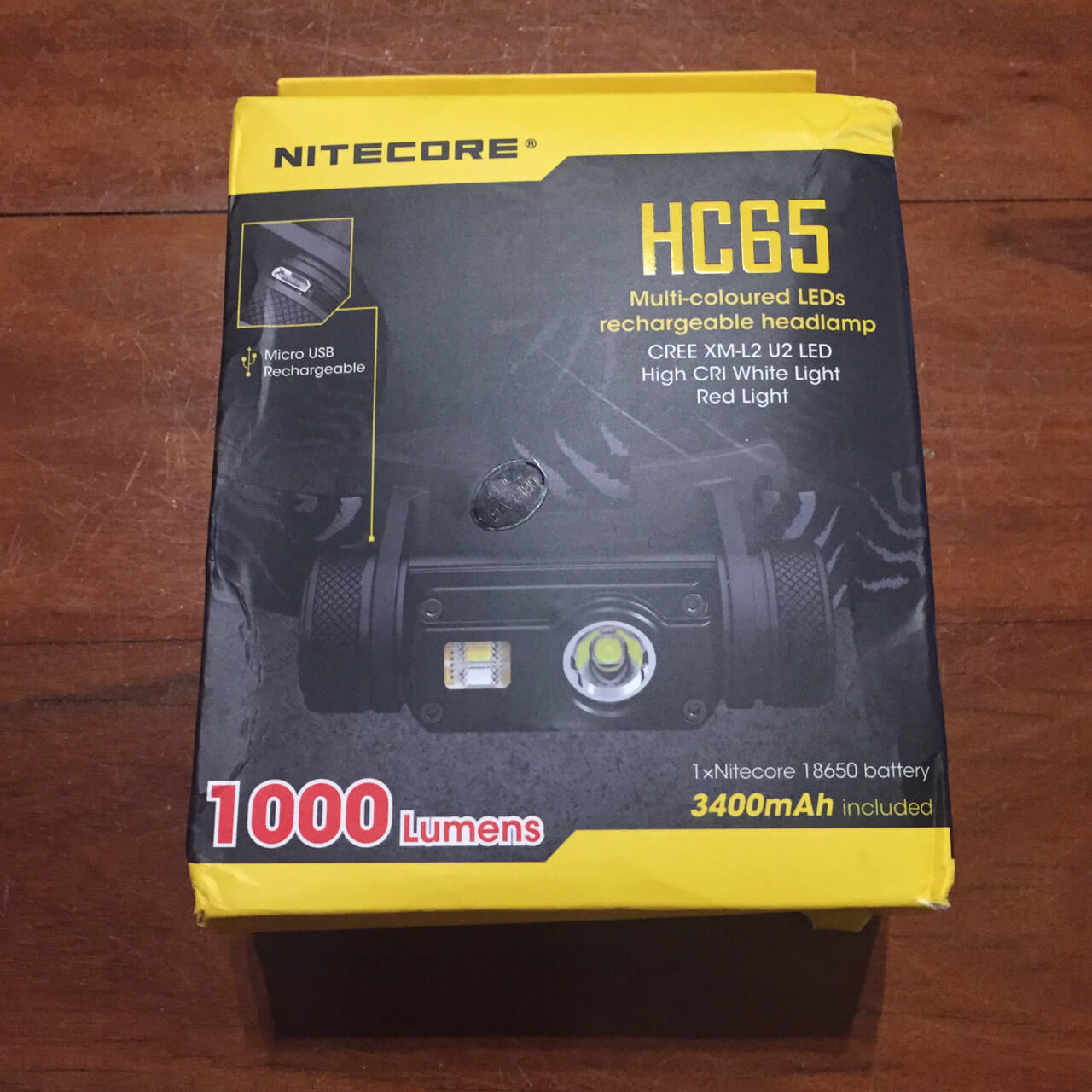 Nitecore HC65 Headlamp Packaging
